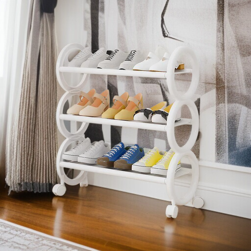 다층 슬림 신발장 복도 현관 설치 모습