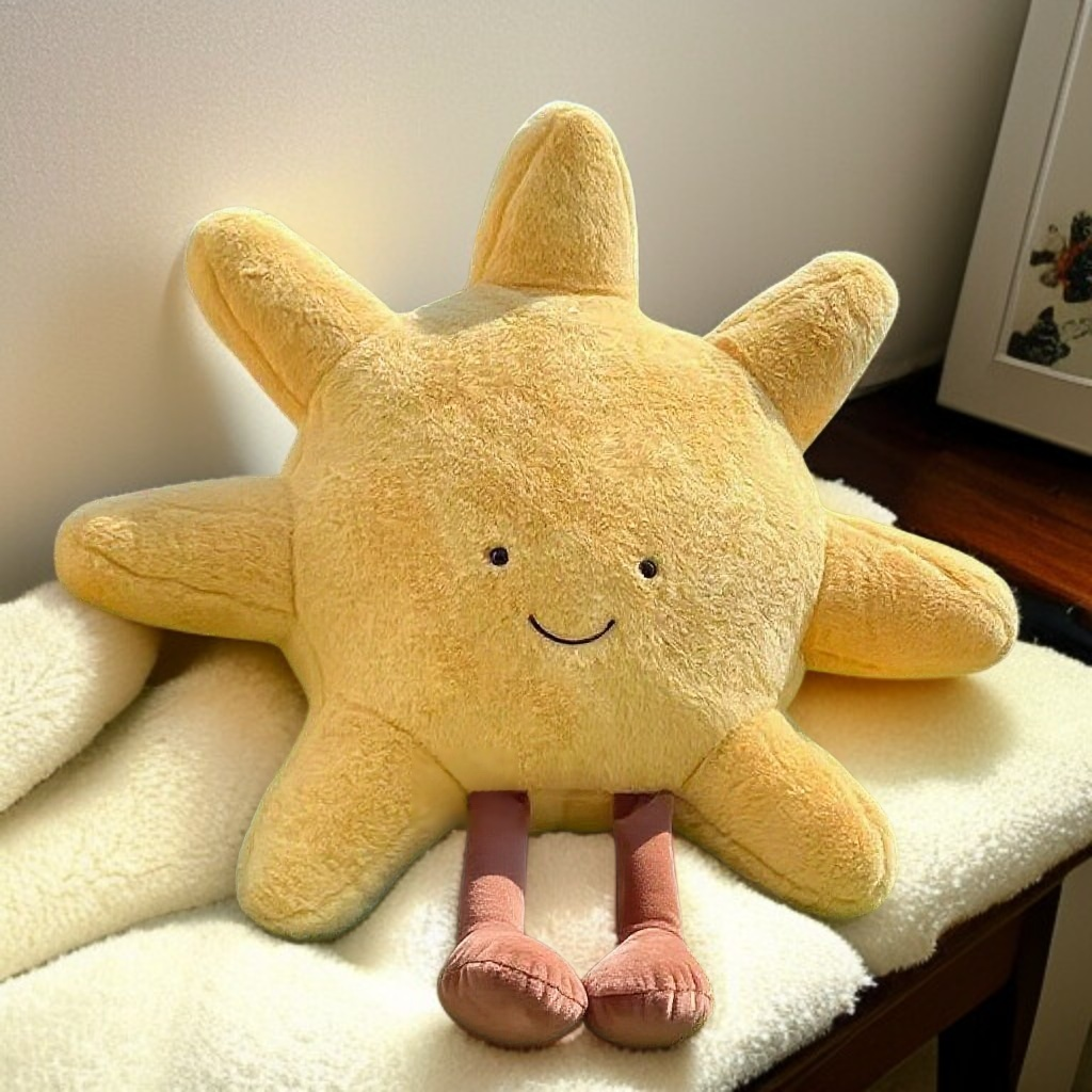 ふわふわ素材のサンムーンクッション