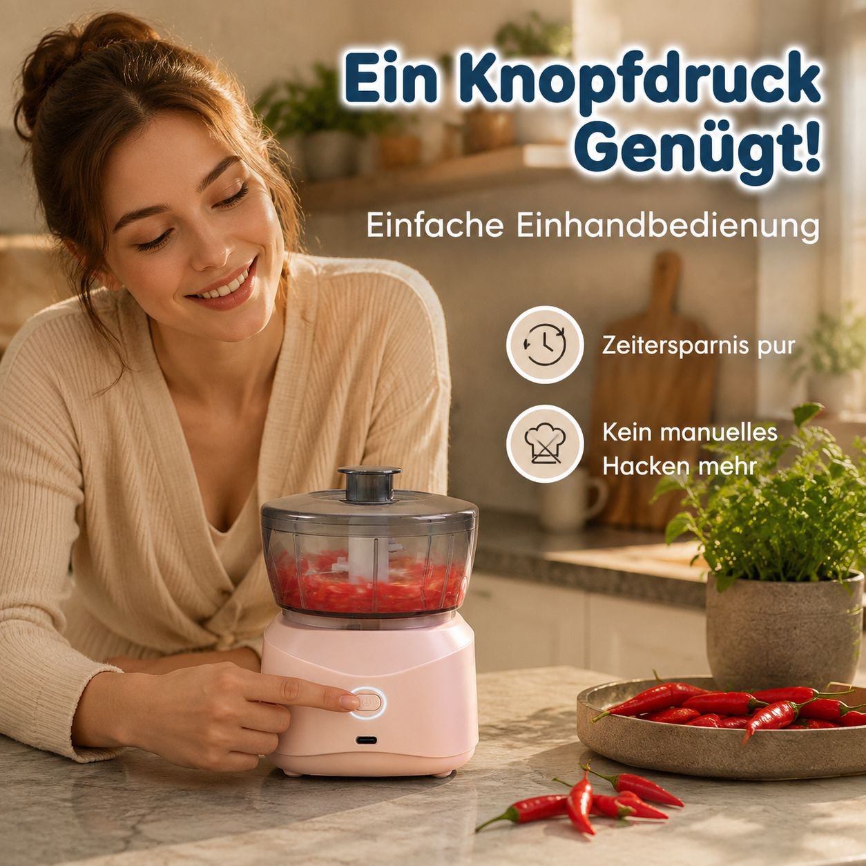 Intelligente Haushalts-Mini-Fleischwolf-Kochmaschine