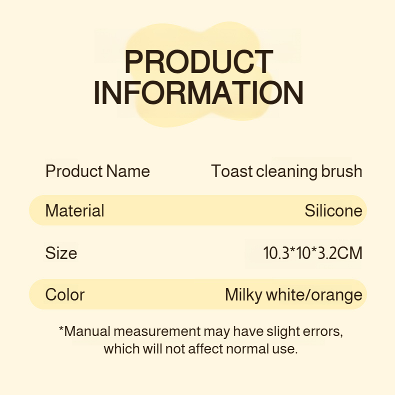 Silicone brush for cleaning fruits and vegetables and washing dishes