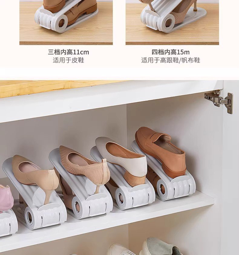 Organisation de chaussures avec étagère double