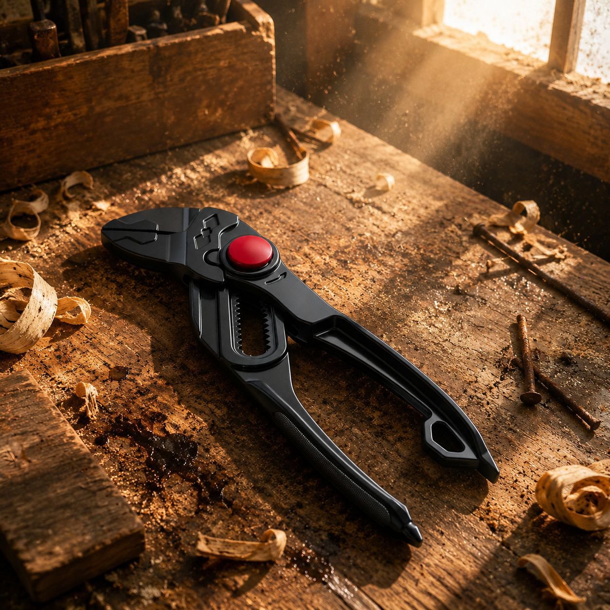Household tool kit featuring 4-inch clamp and screwdriver