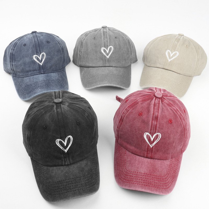 Washed Baseball Cap with Embroidery