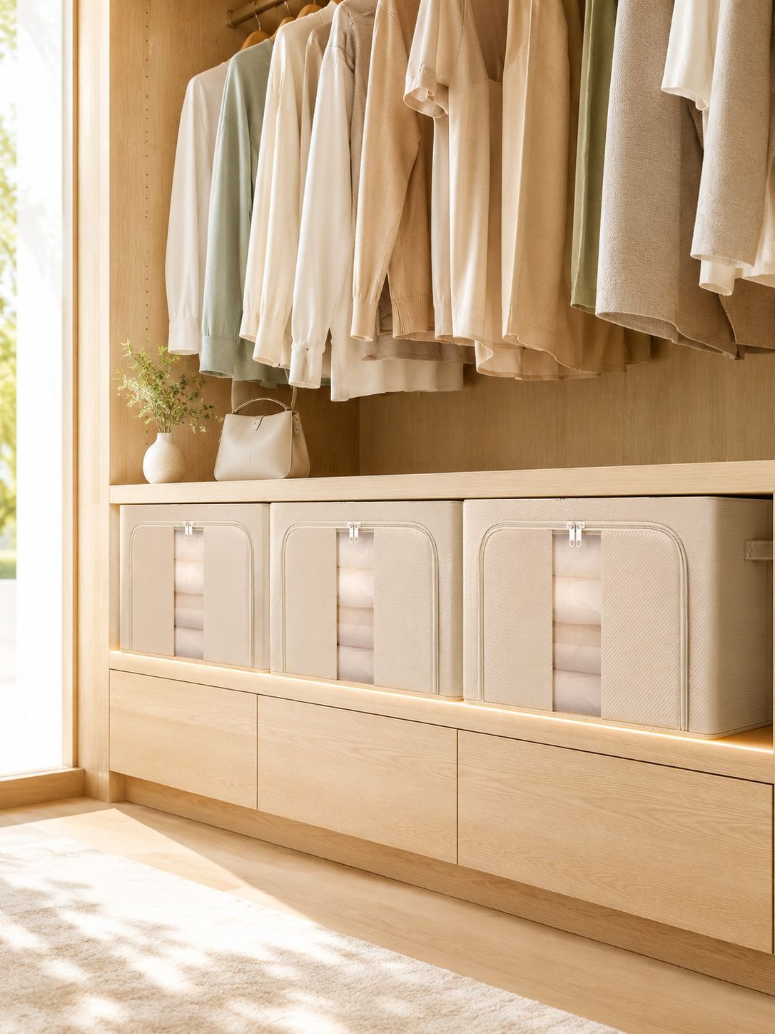 Space-saving storage box for home use