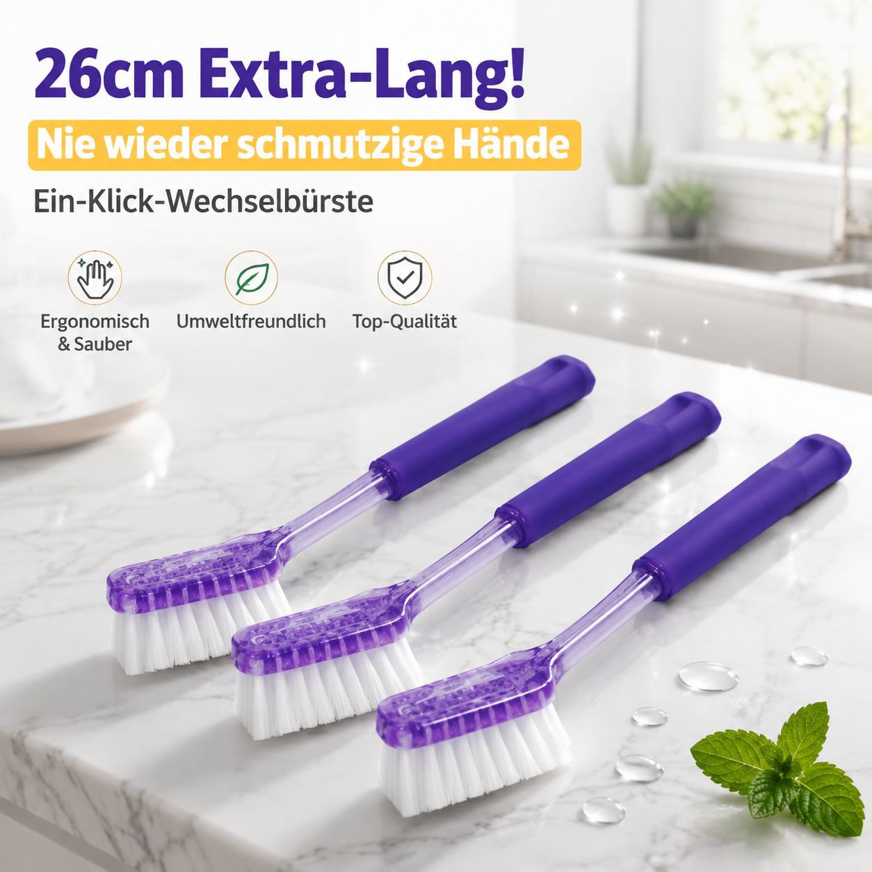Samjeong Clean Master PET viereckige Schuhbürste