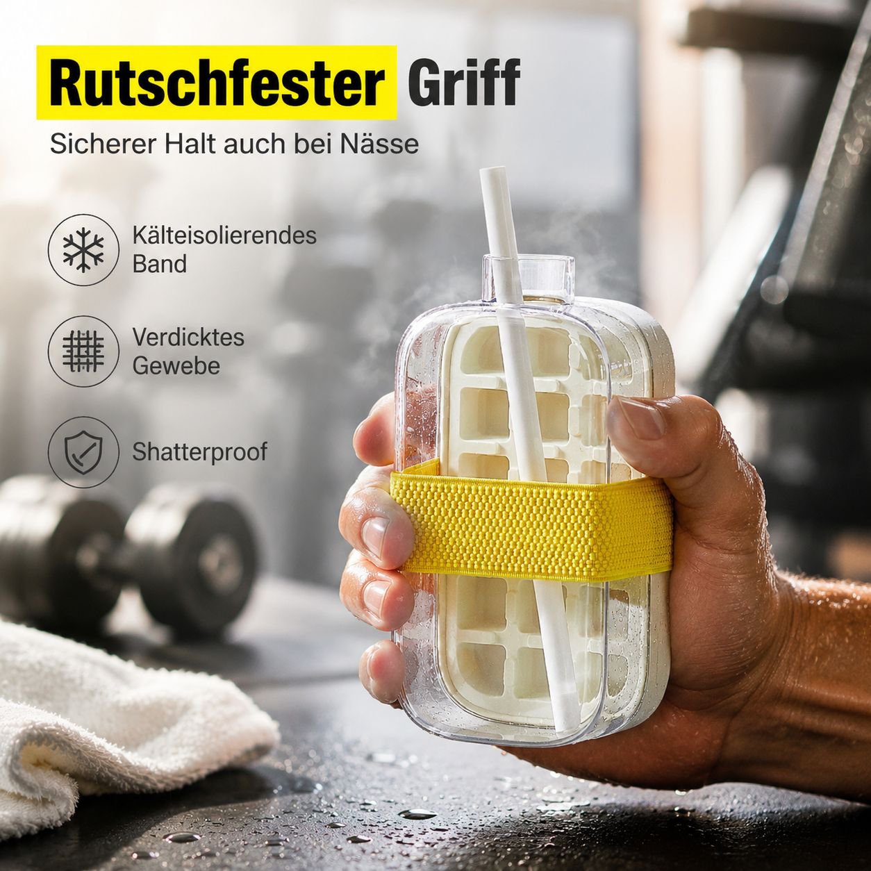 Eiswürfelform mit Pressbefüllung und Wasserkaraffe, Haushalts-Eiswürfelbereiter