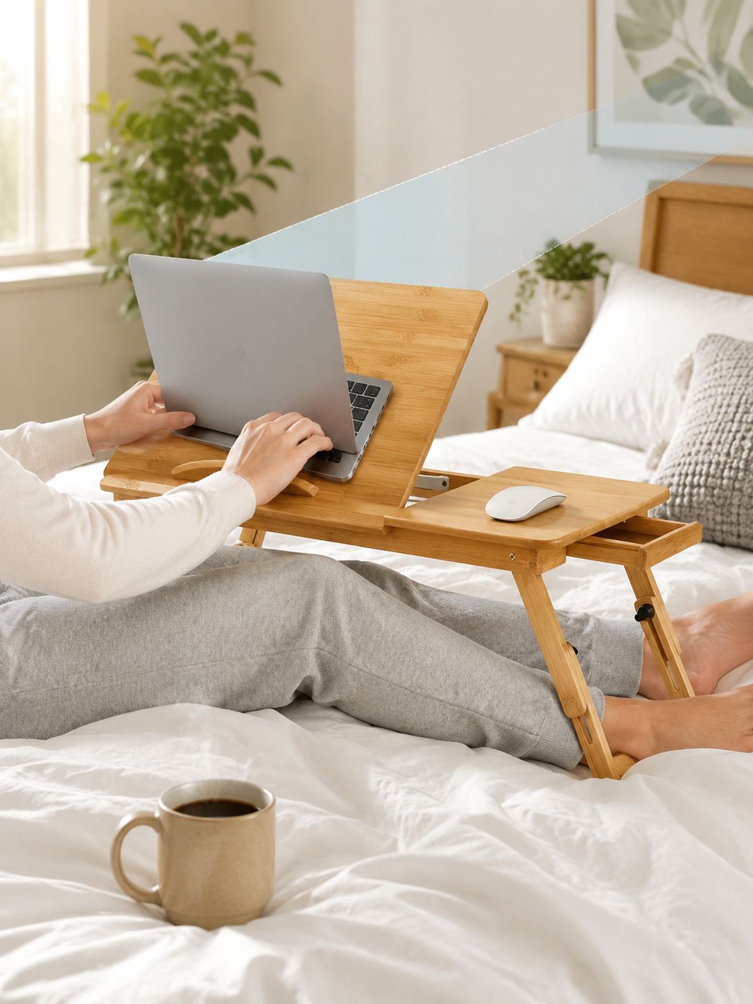 Home Bedside Folding Table, Laptop Desk, Mobile Small Desk