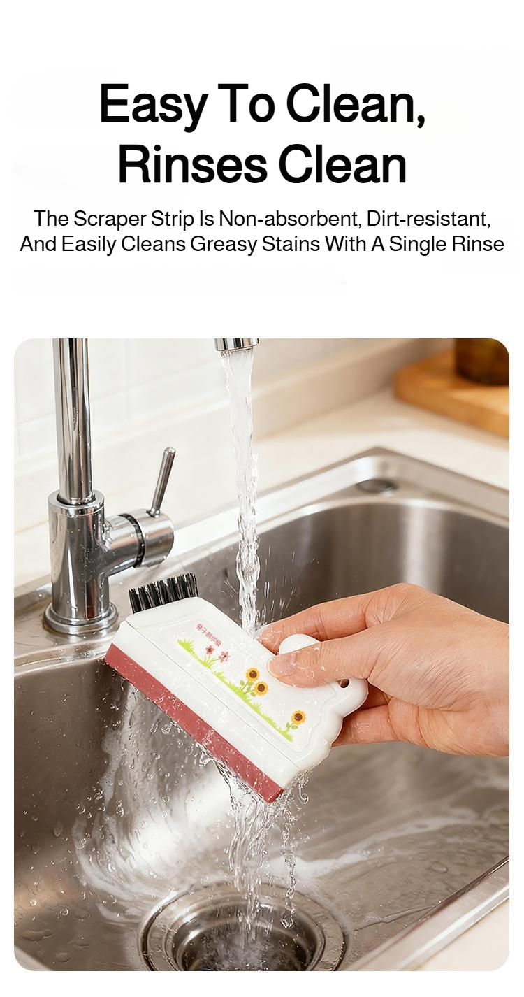 All-in-one bathroom squeegee for mirrors and tiles