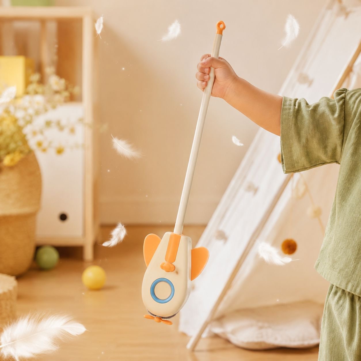 Ensemble balai, pelle et serpillière pour bébés