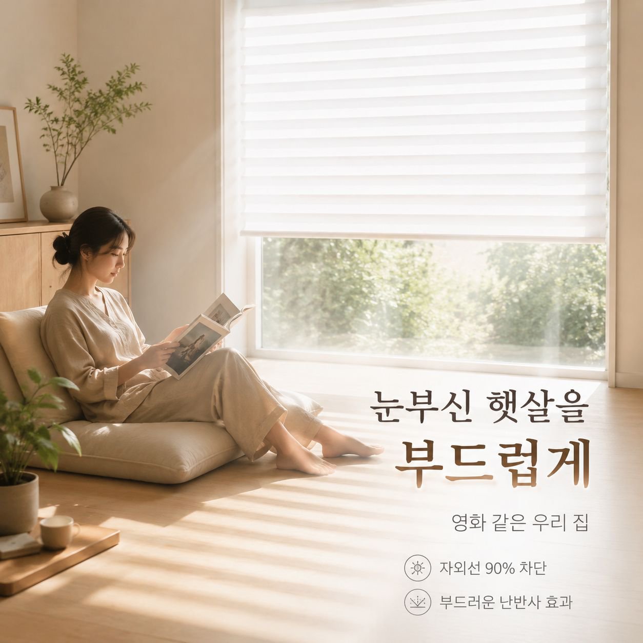샹그릴라 블라인드, 쉬폰 커튼, 롤 블라인드, 베네치안 블라인드