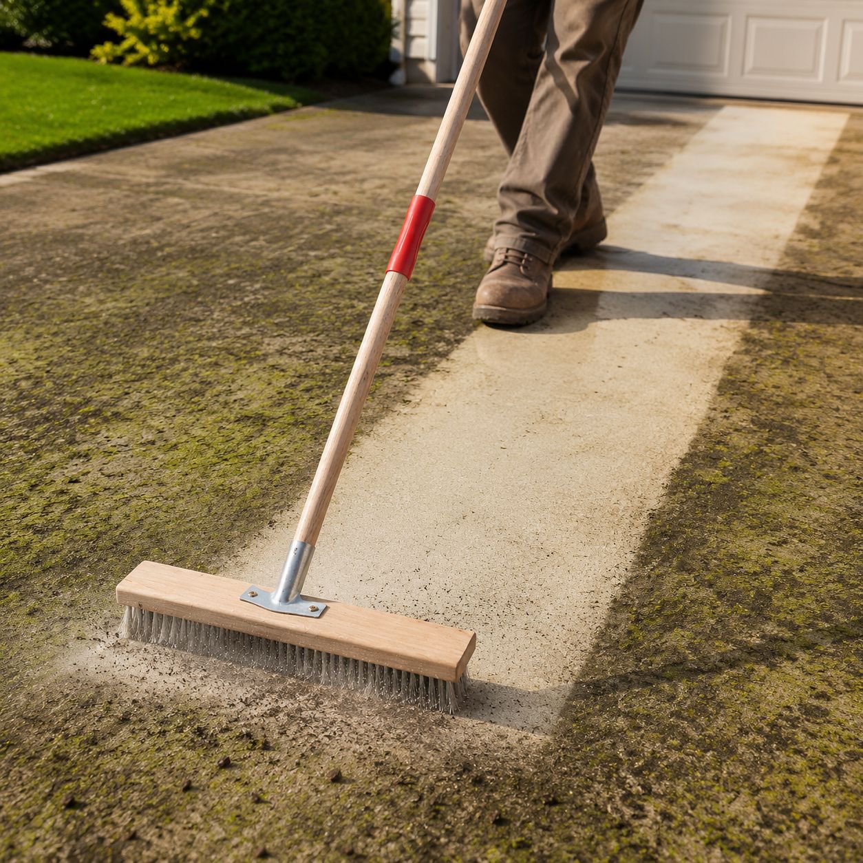Versatile cleaning brush for tiles, bathtubs, and showers
