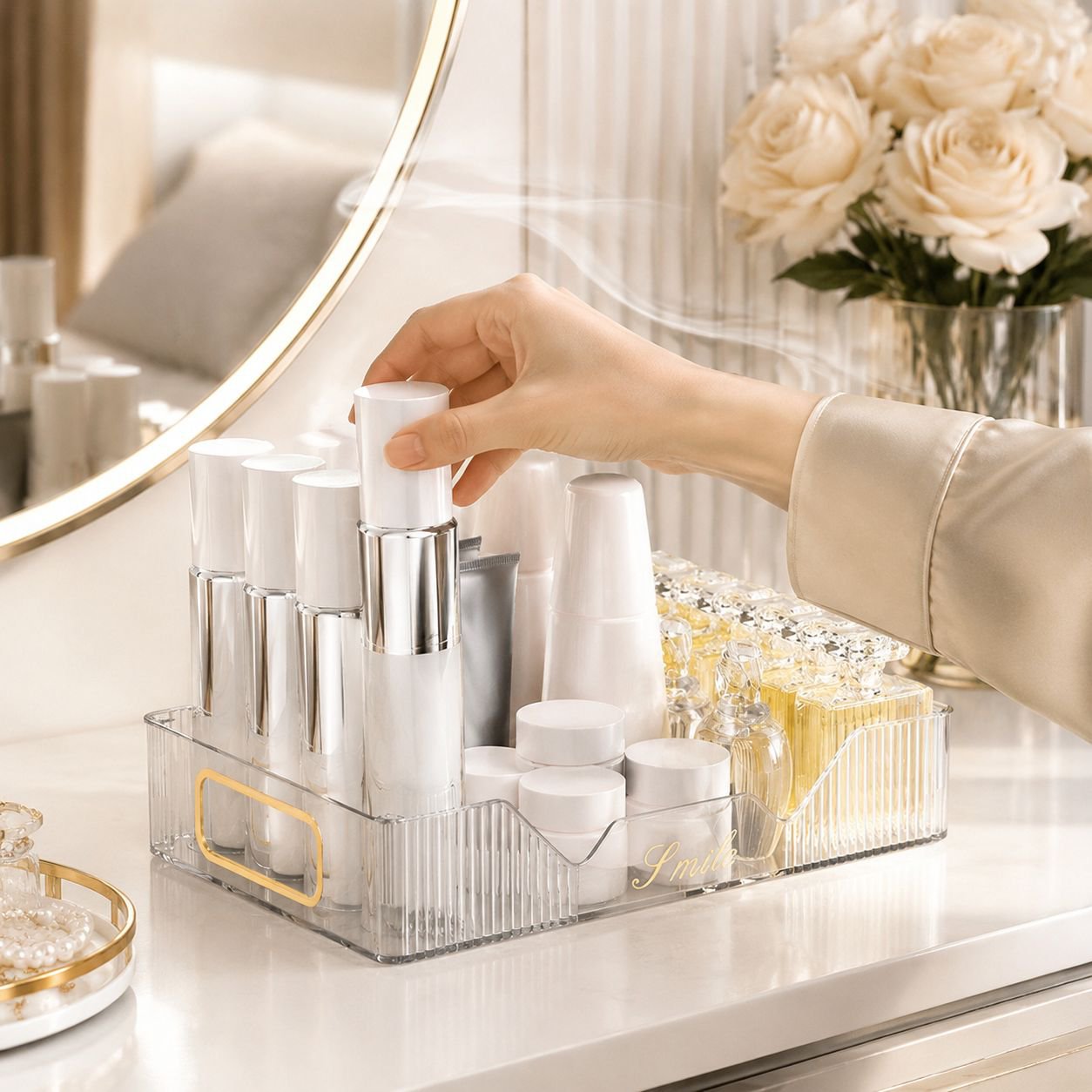 Double Layer Bathroom Sink Cosmetic Organizer
