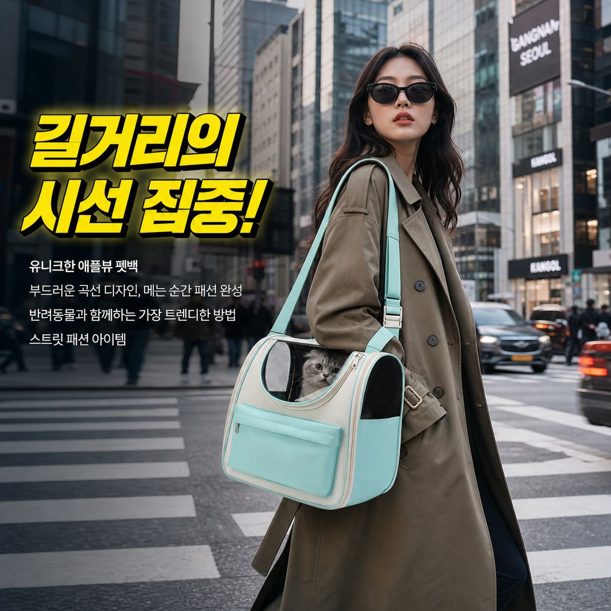 휴대용 통기성 대용량 고양이 슬링백