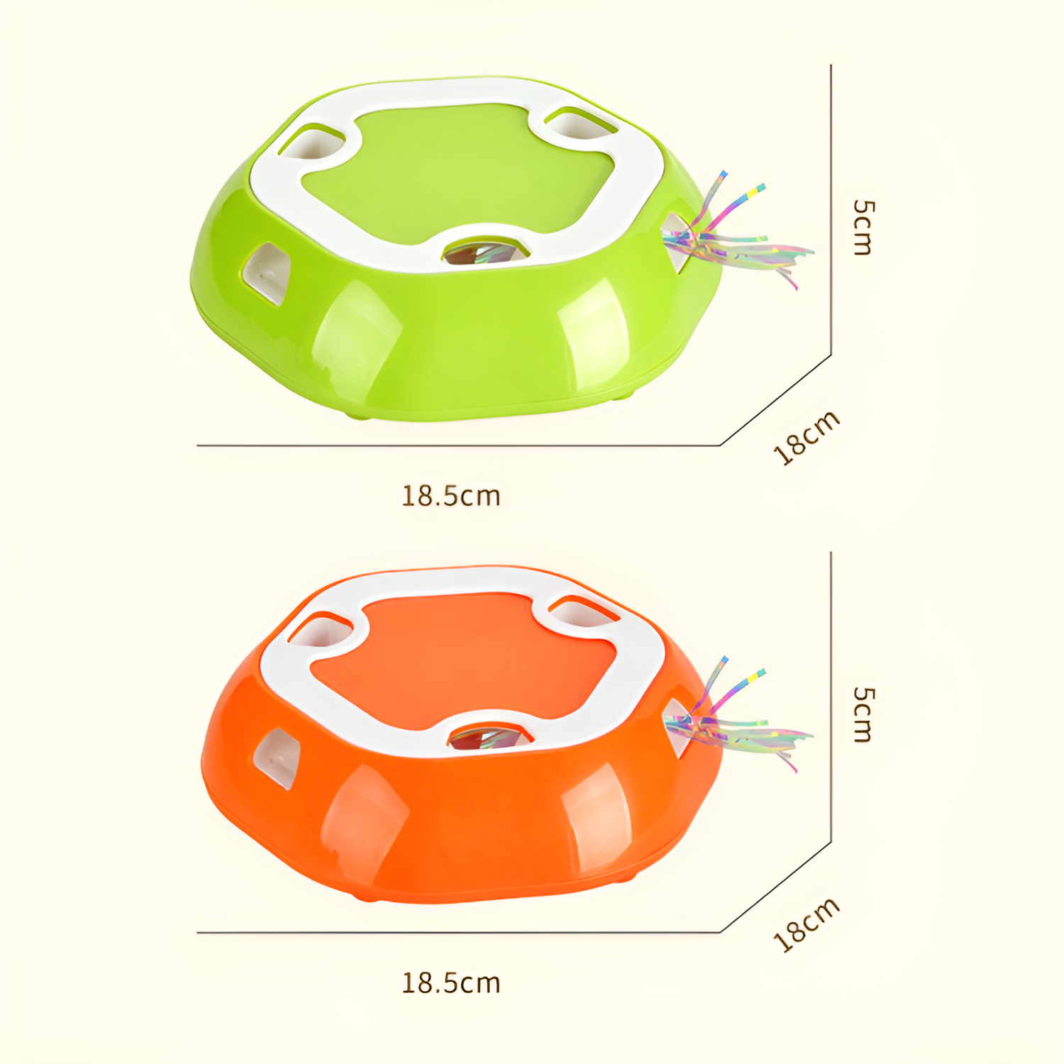 Electric retractable pet toy for cats, a multi-hole retractable toy for cats to play with and reliev