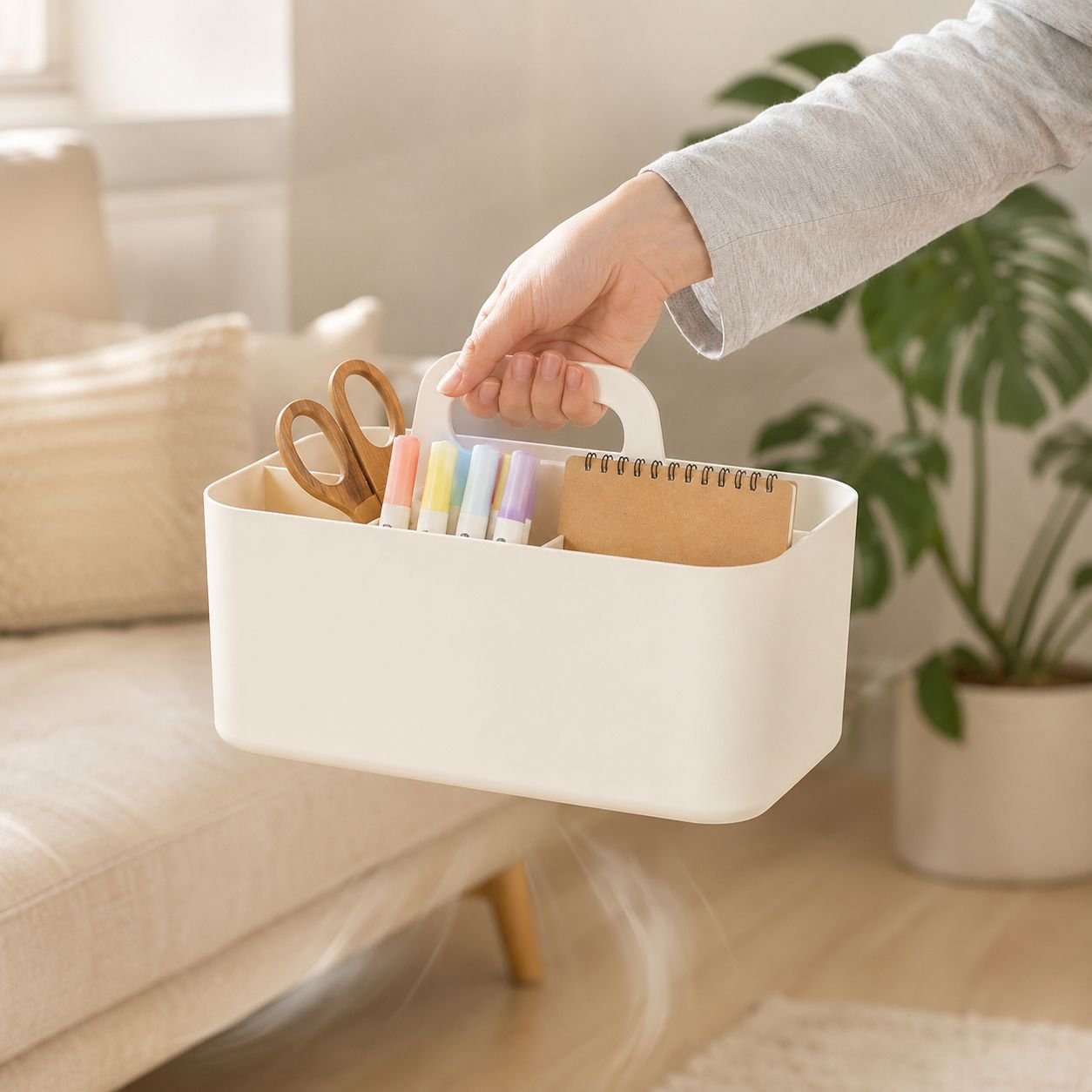 Multifunctional Desktop Storage Box, Portable Thickened Stackable, for Office Stationery and Tools