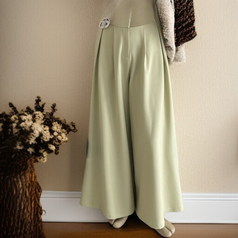 하이웨스트 와이드 팬츠 슬랙스 착용 이미지