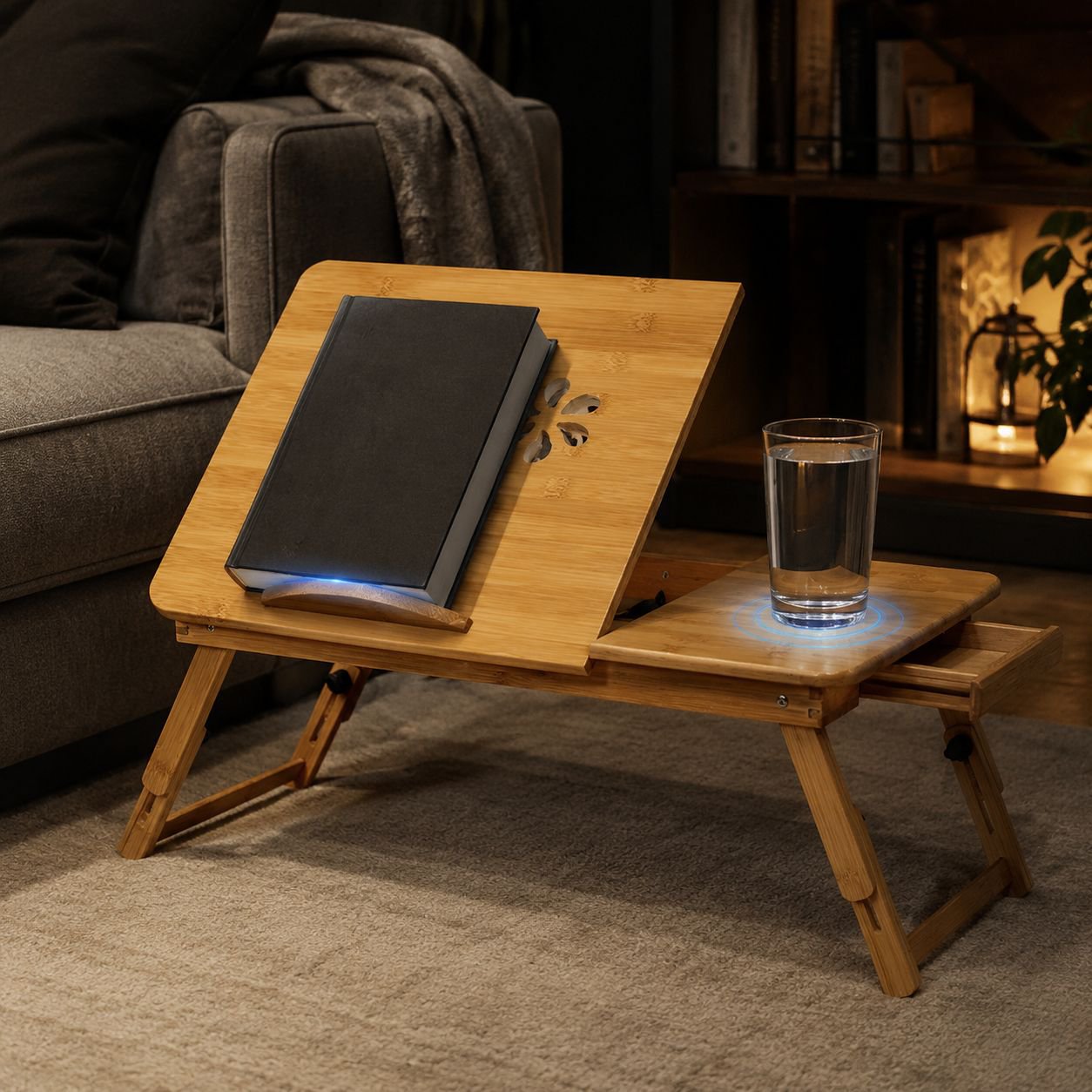 Mobile small desk for bedroom and office