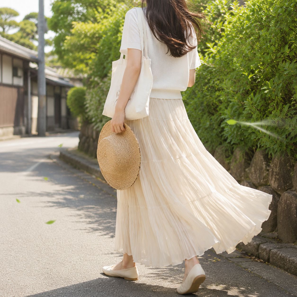 春夏スリム見せ多層ケーキスカート