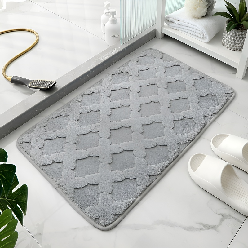 Imitation cashmere floor mat with water absorption and anti slip properties