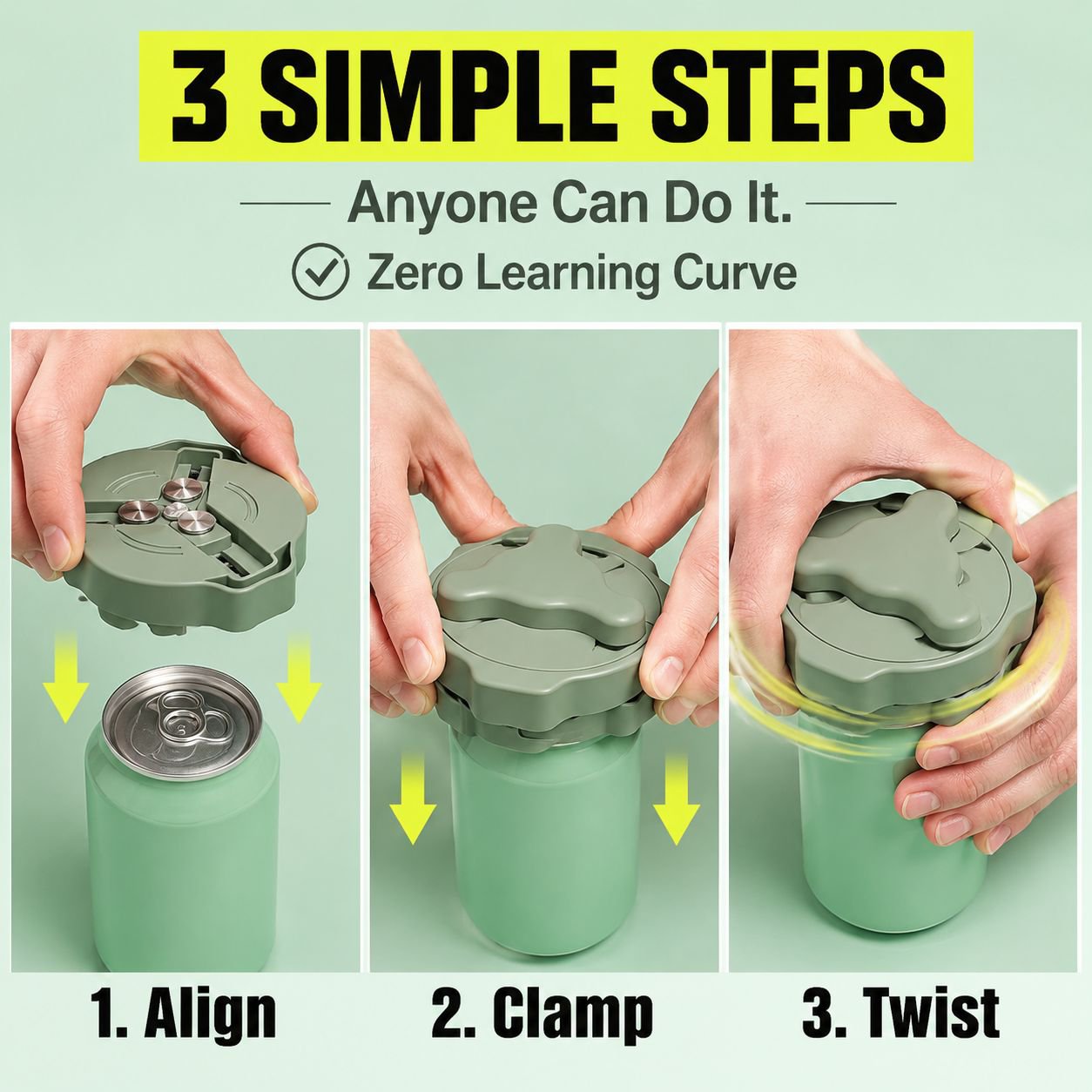 New Magnetic Rotating Can Opener Multifunctional Manual Bottle Cap Remover