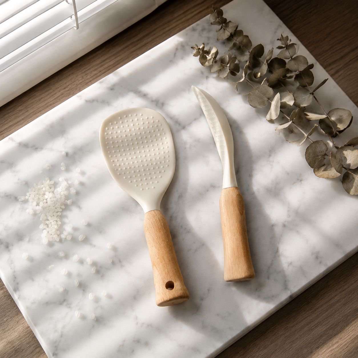 Ergonomic eco-friendly spoon with safe plate