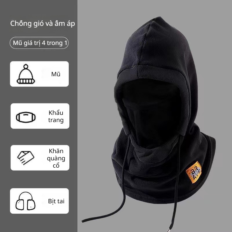 Mũ Ấm Khăn Quàng Cổ Mặt Nạ Để Giữ Ấm Chống Lạnh Và Chắn Gió Khi Đạp Xe