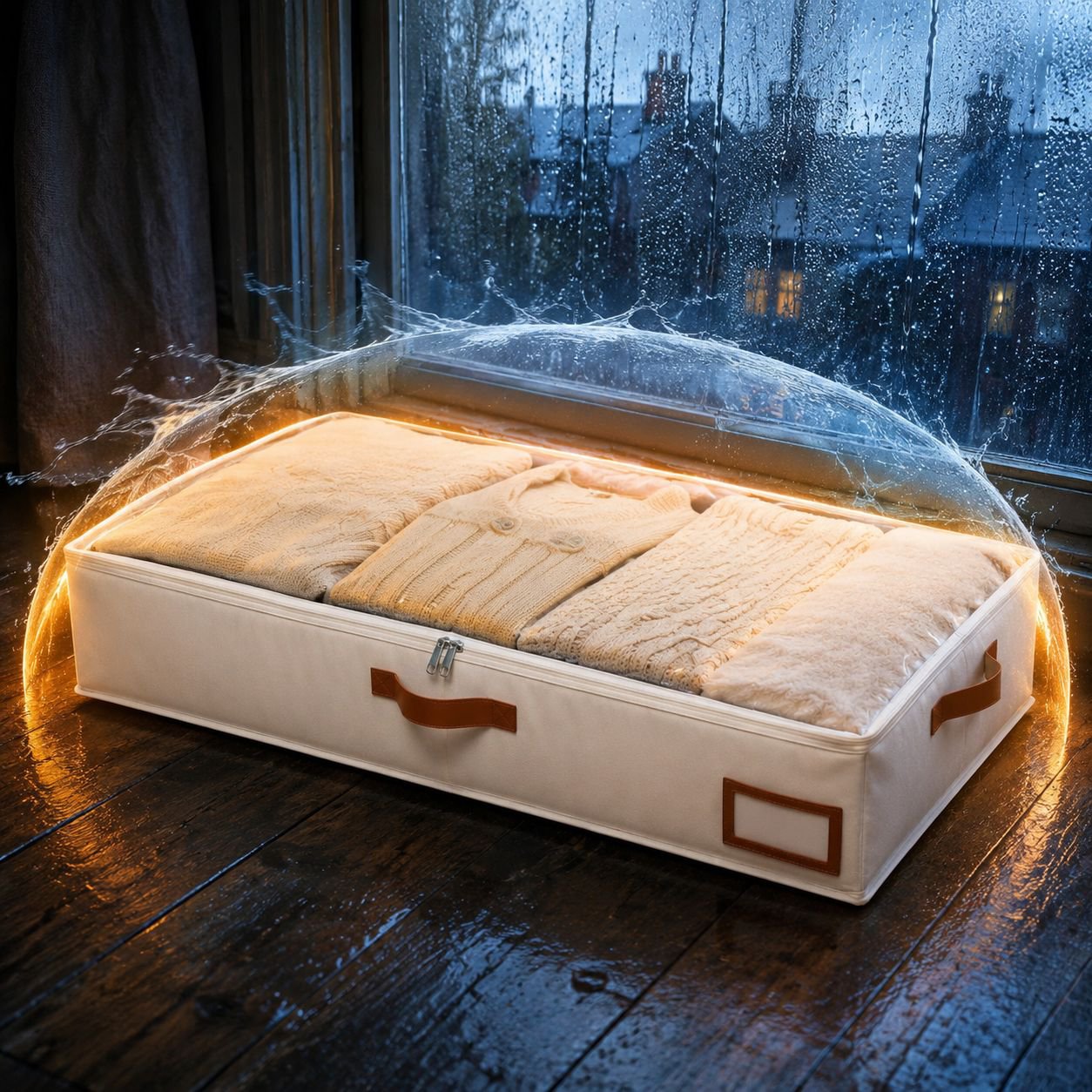 Easy-to-use foldable storage box for garments