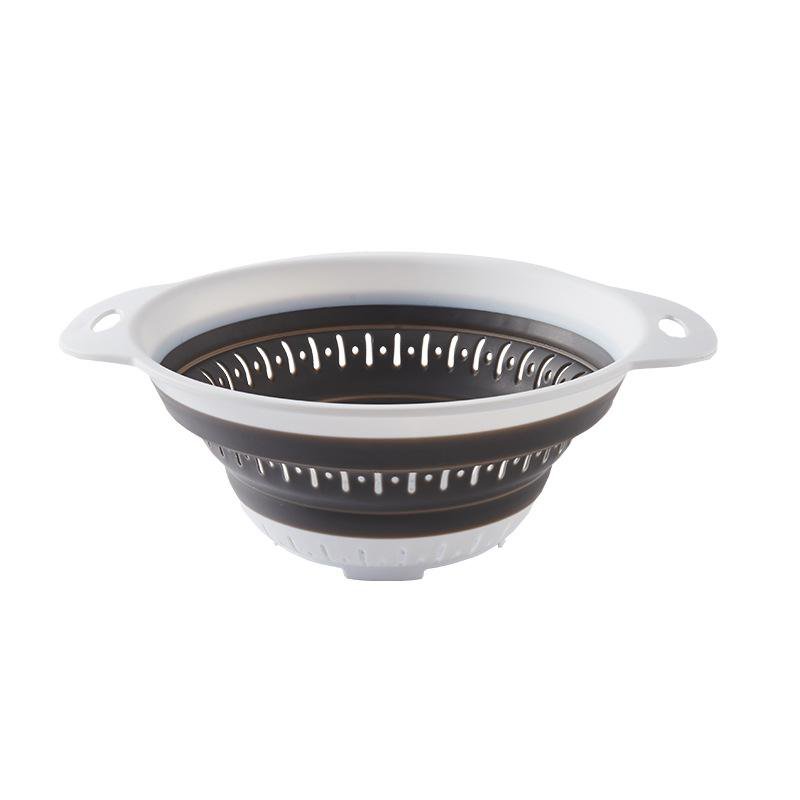 Multifunctional Foldable Kitchen Drain Basket Silicone Fruit and Vegetable Strainer