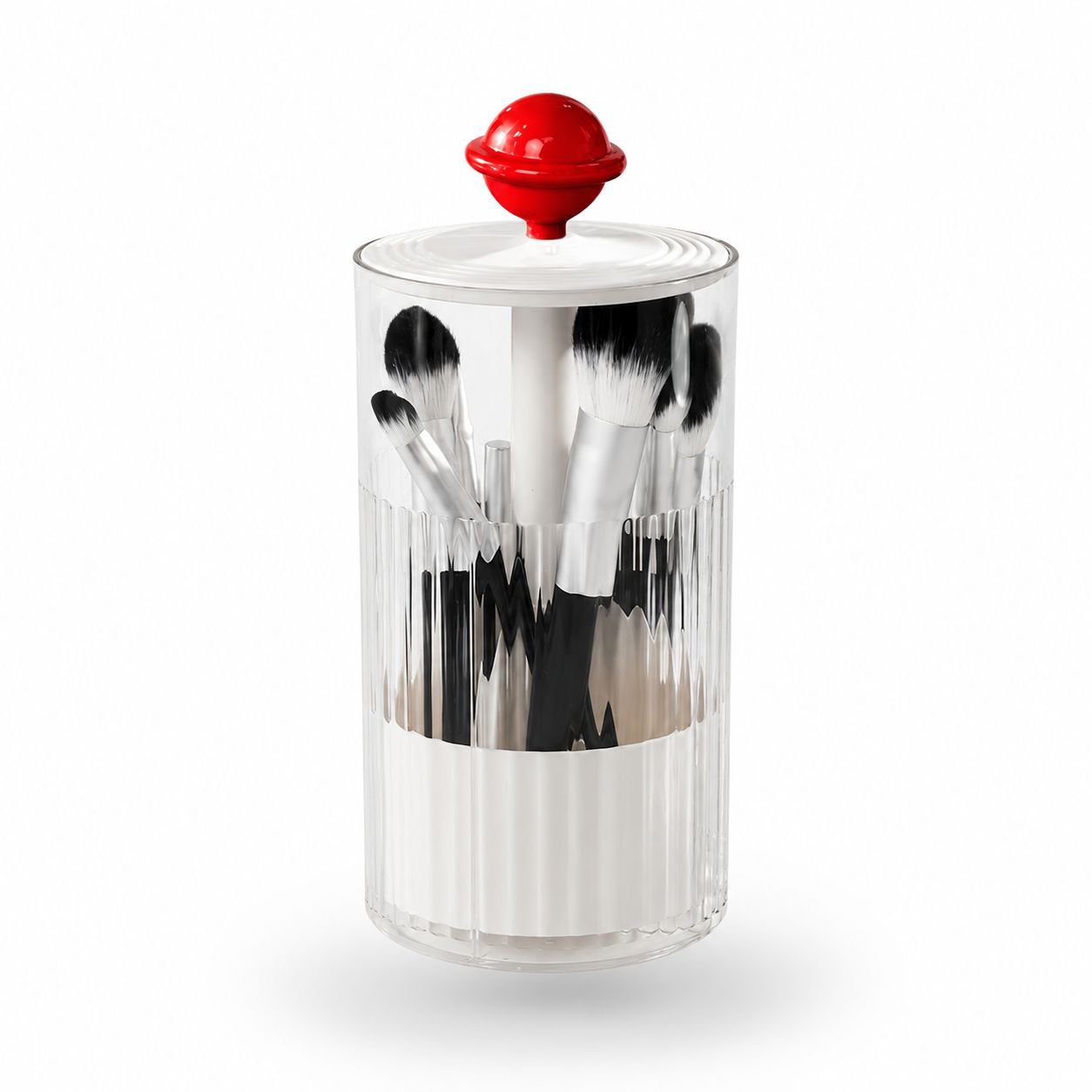 Boîte de rangement pour pinceaux de maquillage à élévation automatique