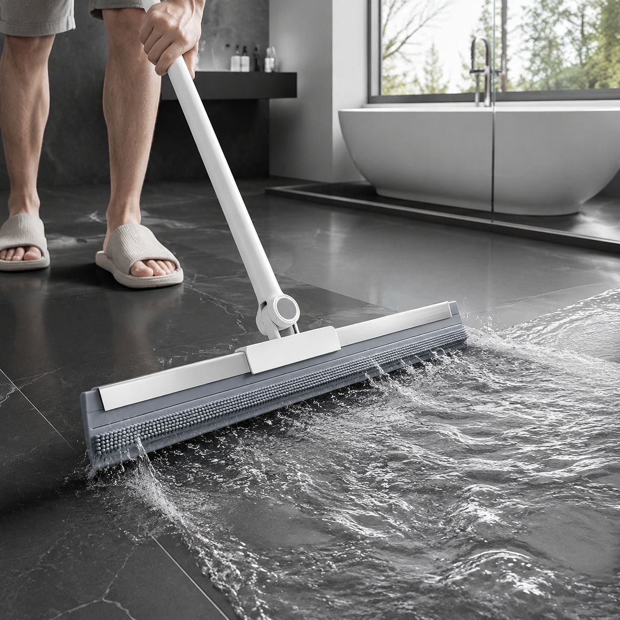 Magic Broom and Mop 2-in-1 Floor Scraper product overview
