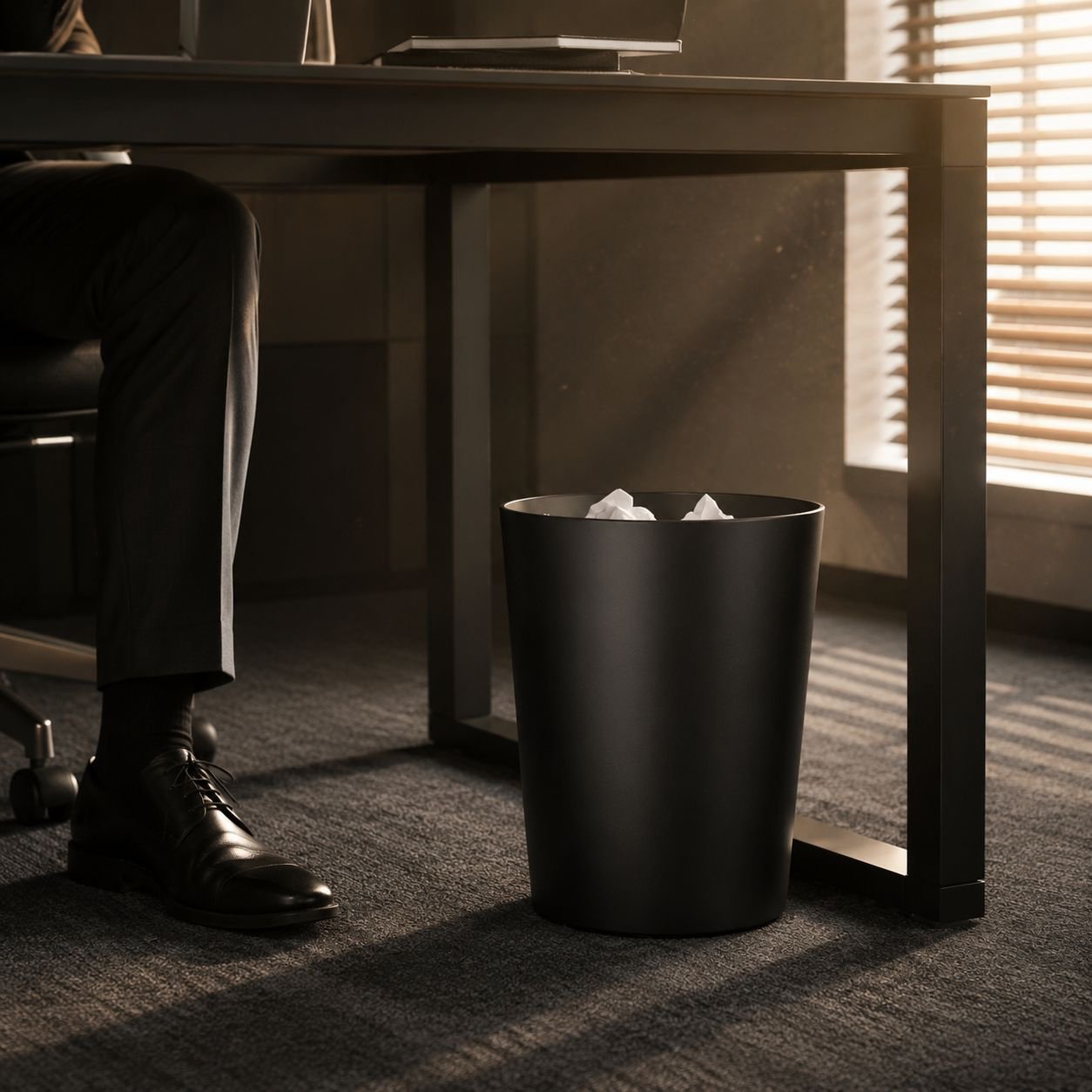 Poubelle de bureau en plastique moderne