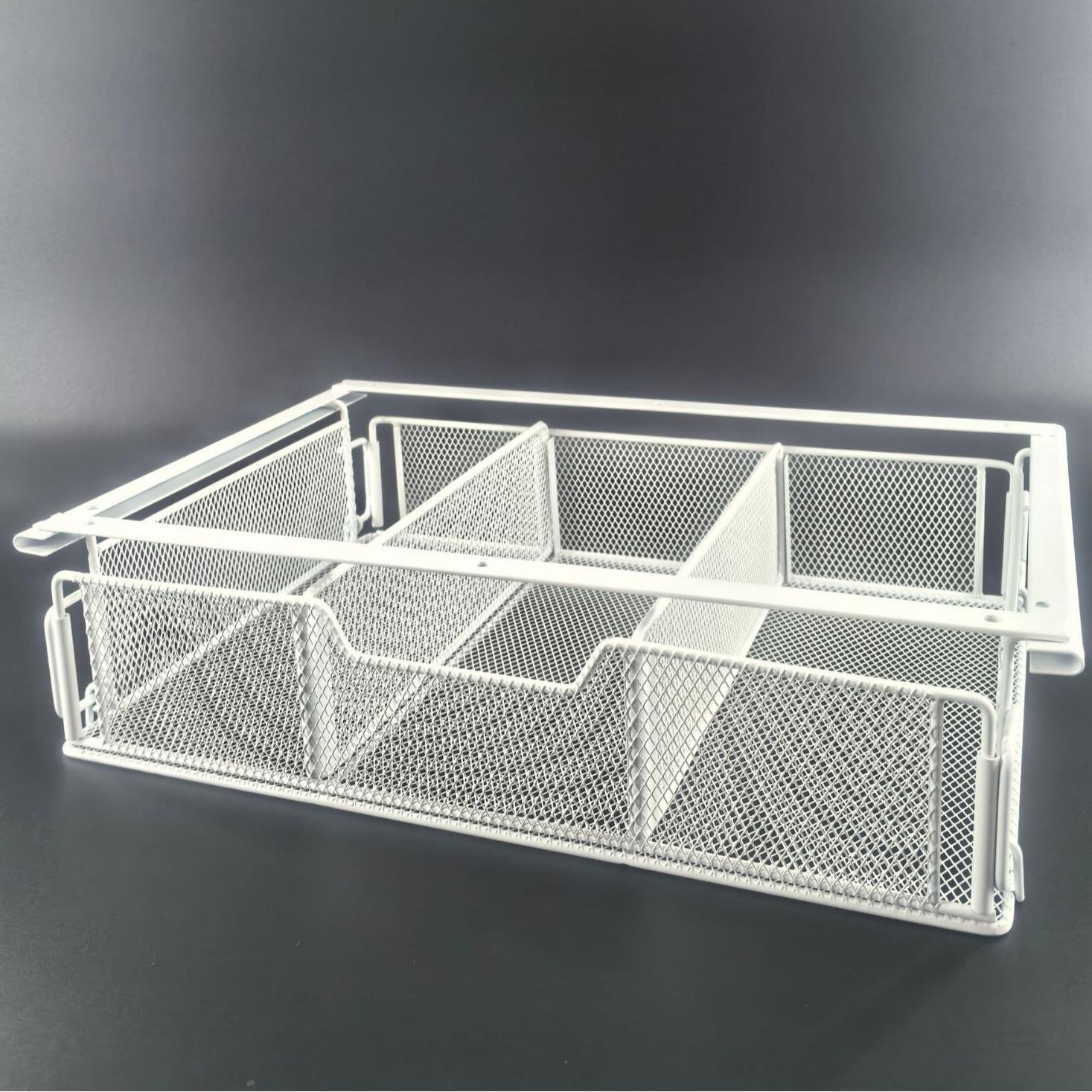 Under-desk drawer storage rack