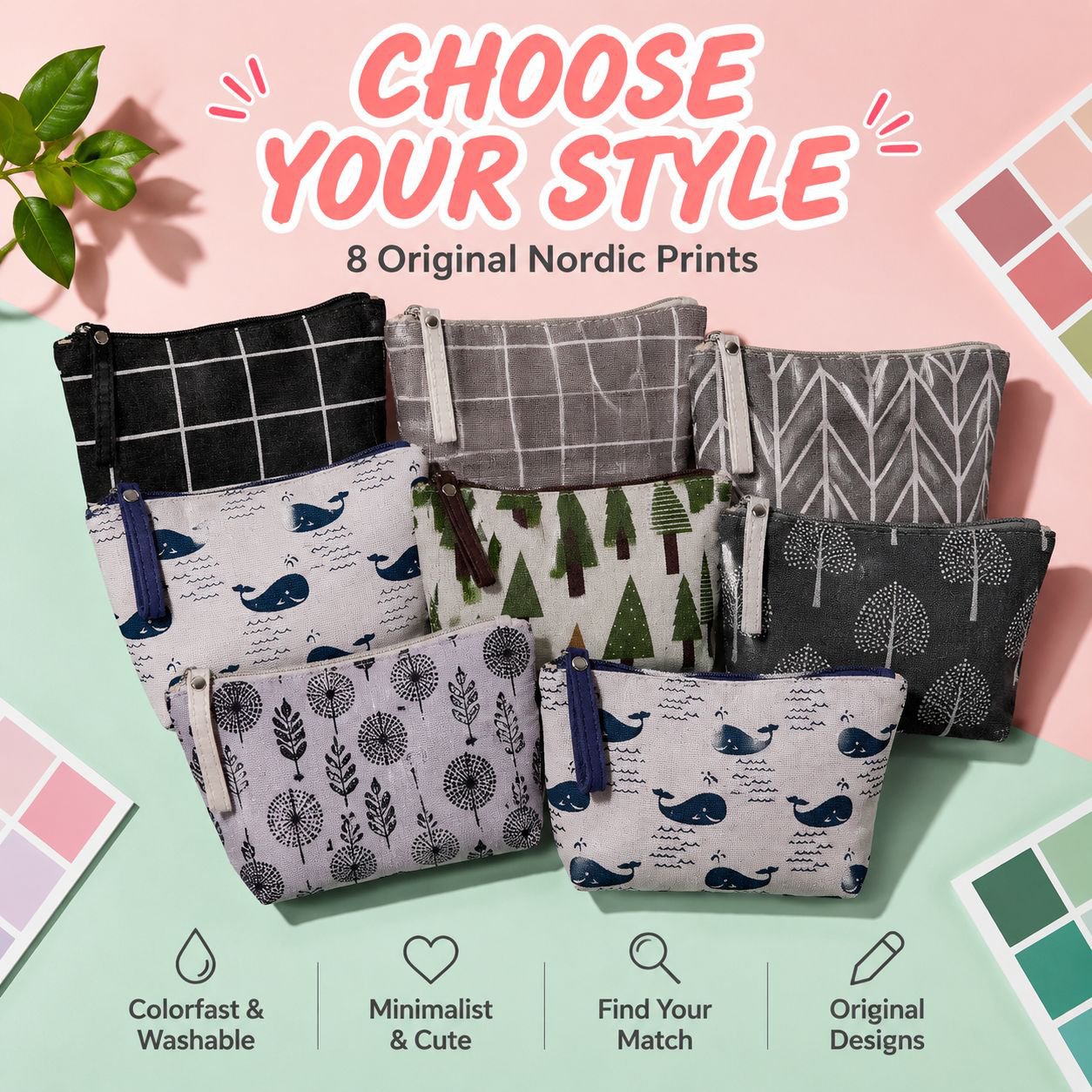Travel Coin Purse Organizer Bag