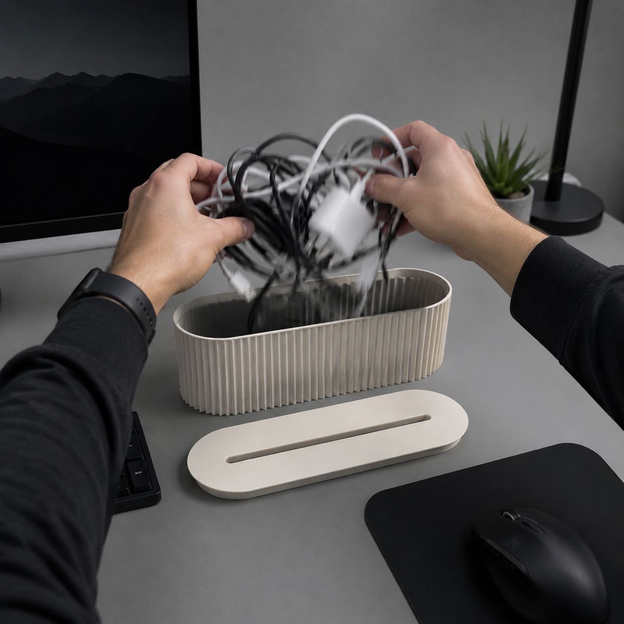 Modern cable management solution for clutter-free space