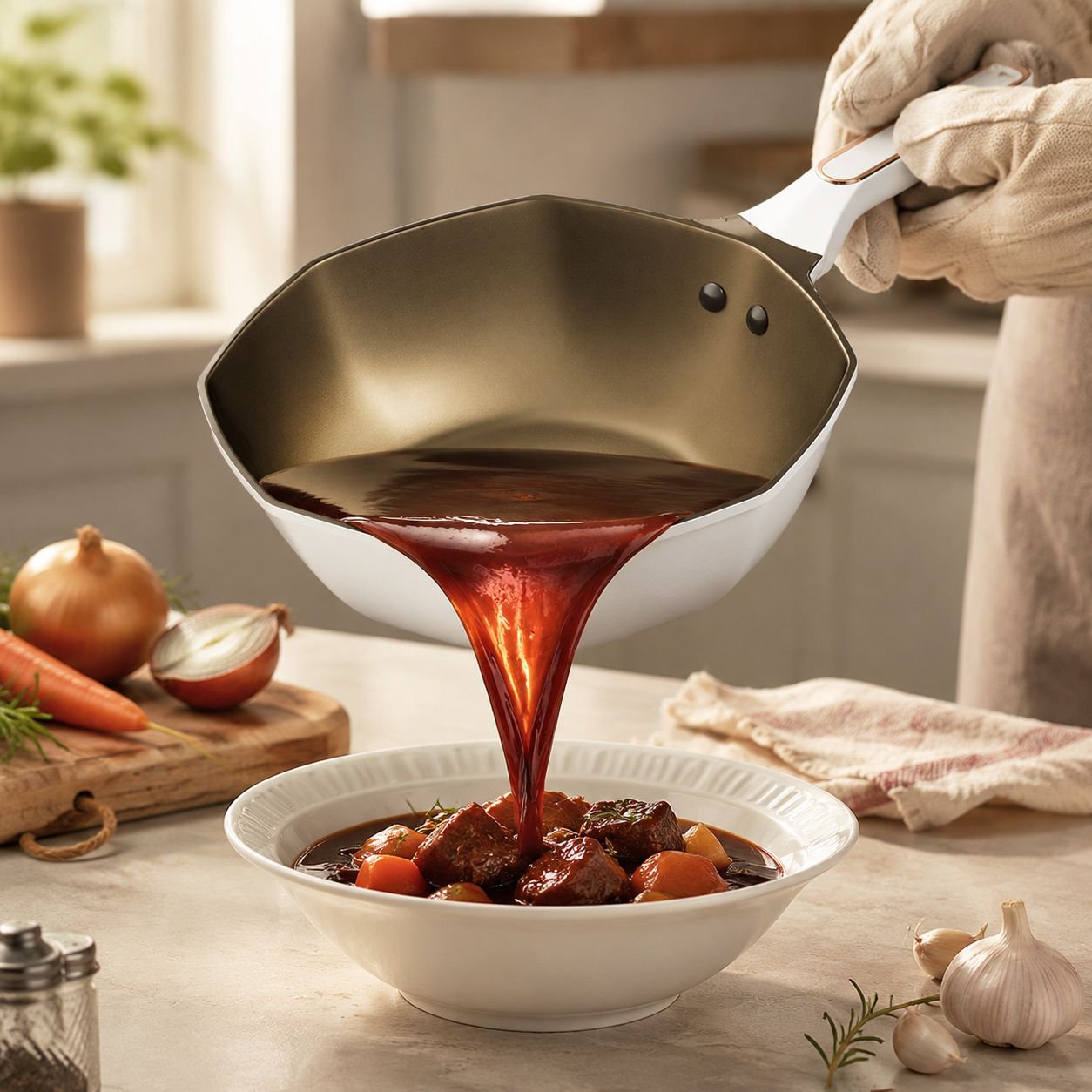 High-quality frying pan with heat-resistant coating