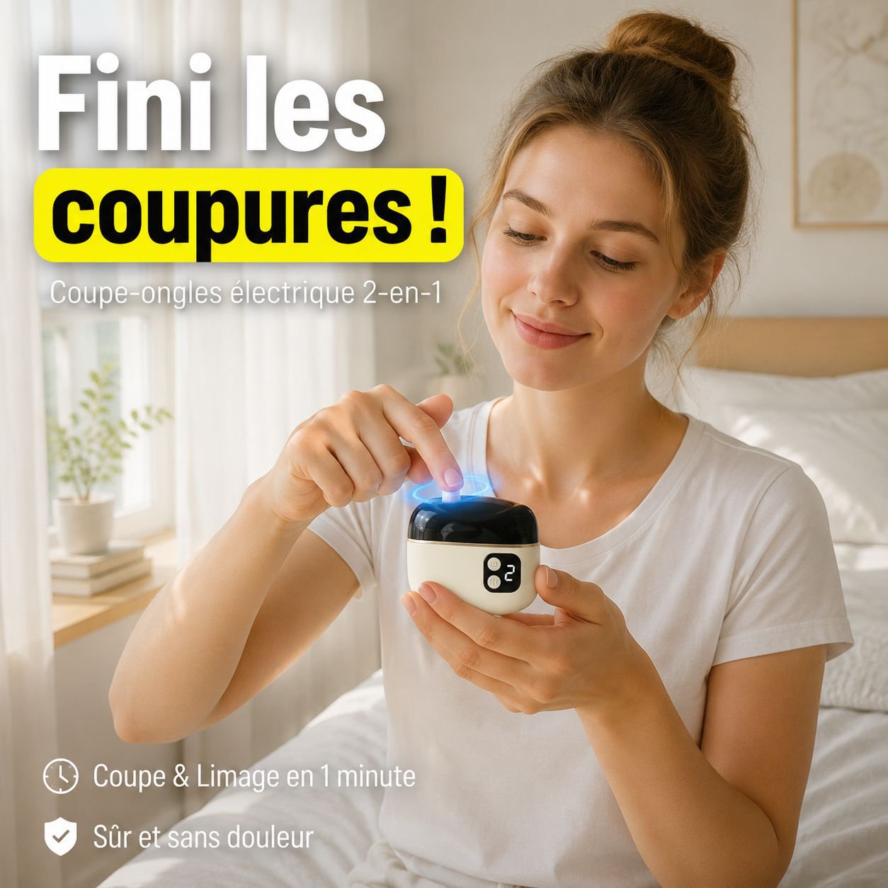 Appareil coupe-ongles intelligent automatique 2-en-1