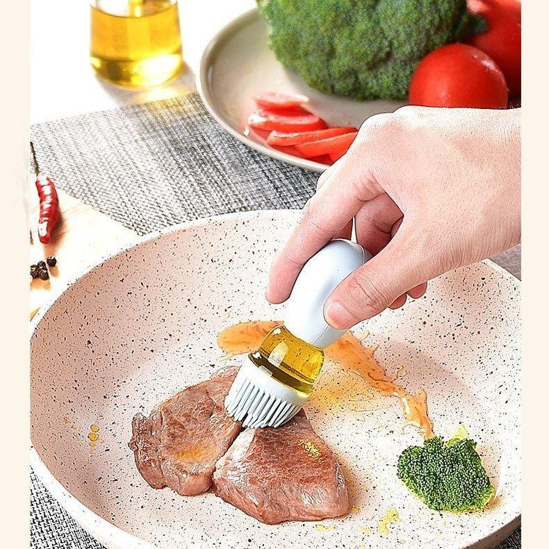 玻璃瓶一體吸油刷 家用自吸烤肉刷 耐高溫