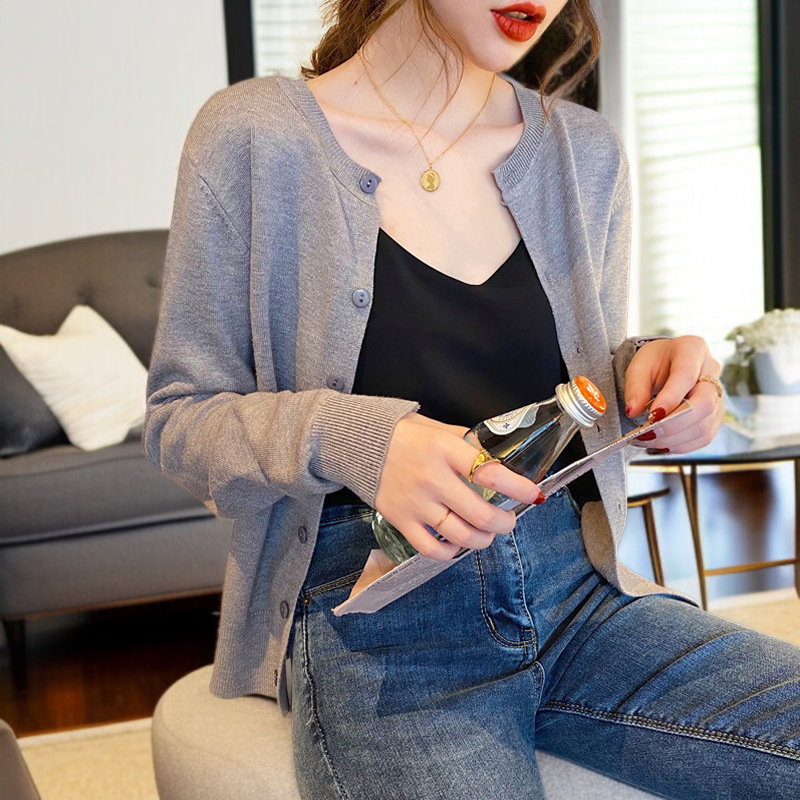 추동 시즌 여성 긴팔 니트 코트