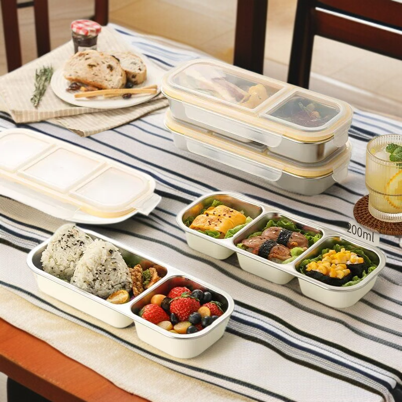 밥칸 분리형 도시락 내부 구조