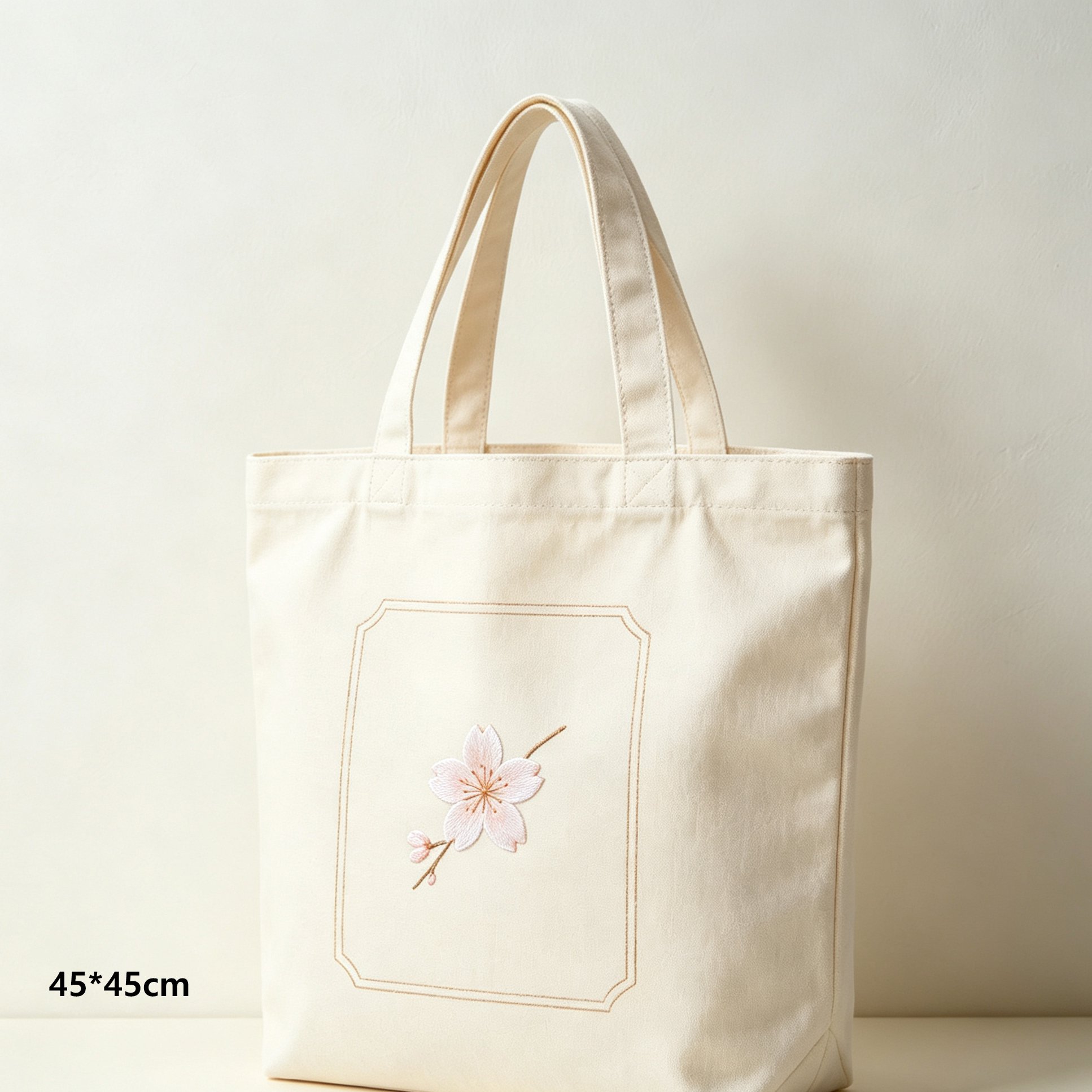シンプルキャンバストートバッグ正面画像