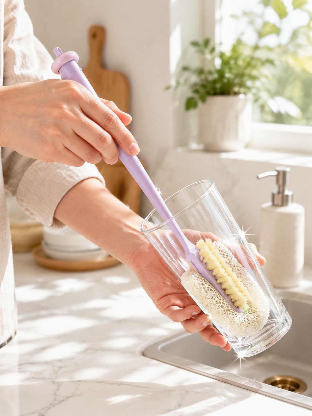 JMY-3-in-1 Long Handle Water Cup Cleaning Brush