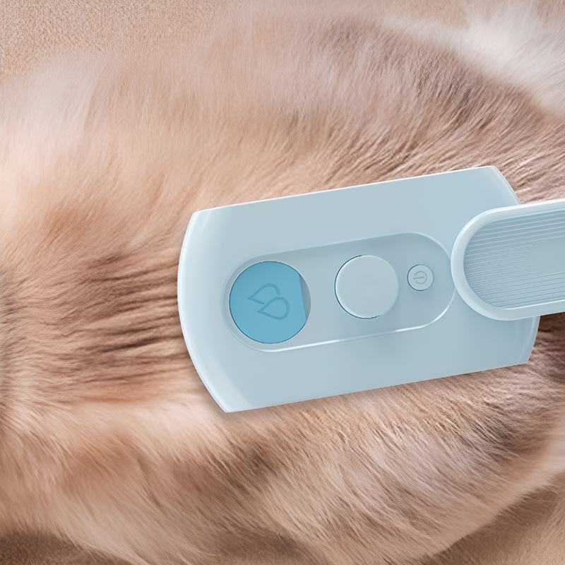 Cepillo Eléctrico con Rociador Giratorio para Perros y Gatos, Cuidado Preciso y Ergonómico