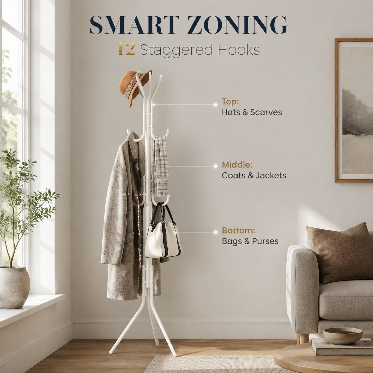 Simple Modern Standing Clothes Rack