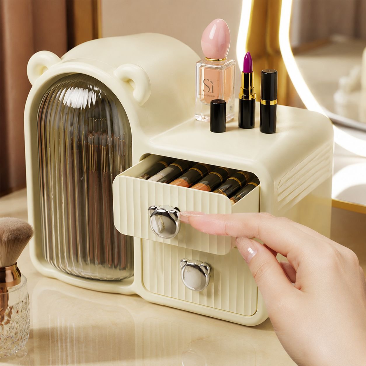 使いやすい回転式コスメ収納ラックの詳細