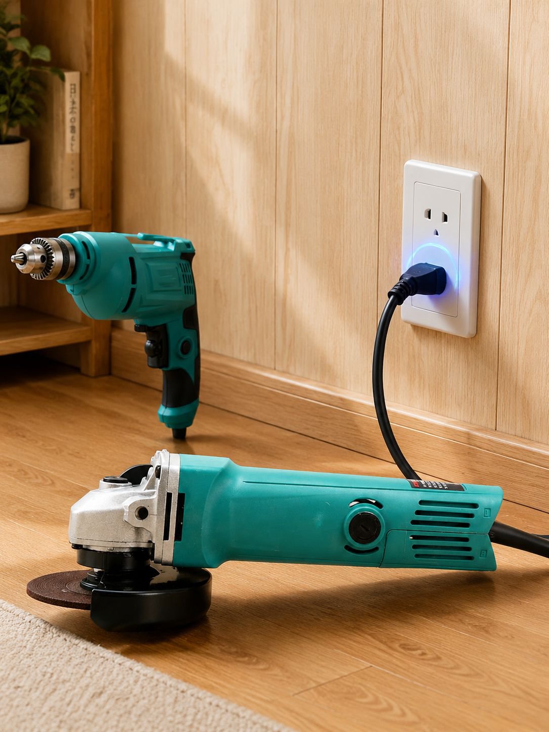電動ドリル使用シーン
