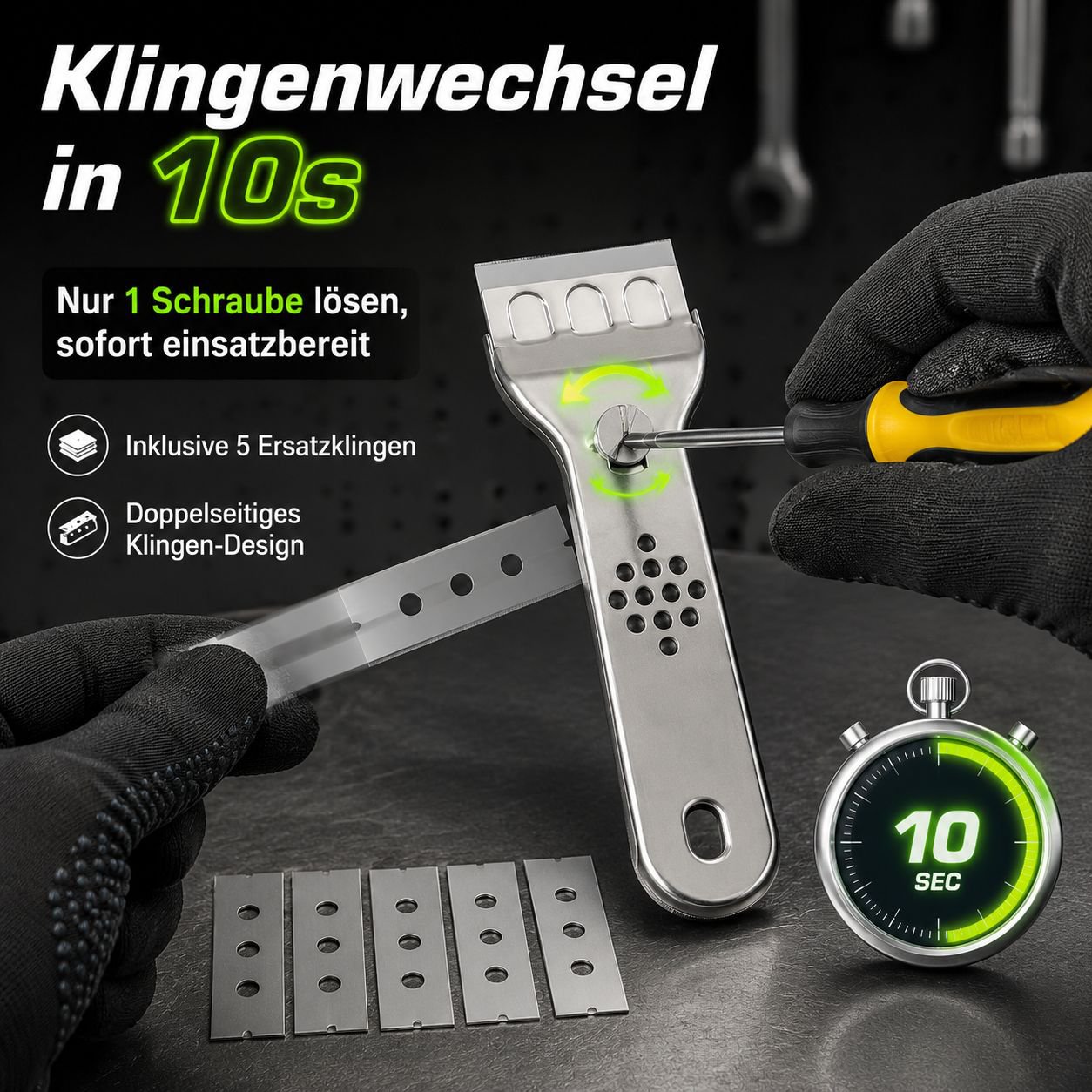 Vielseitiger Haushalts-Schaber zur einfachen Reinigung verschiedener Oberflächen