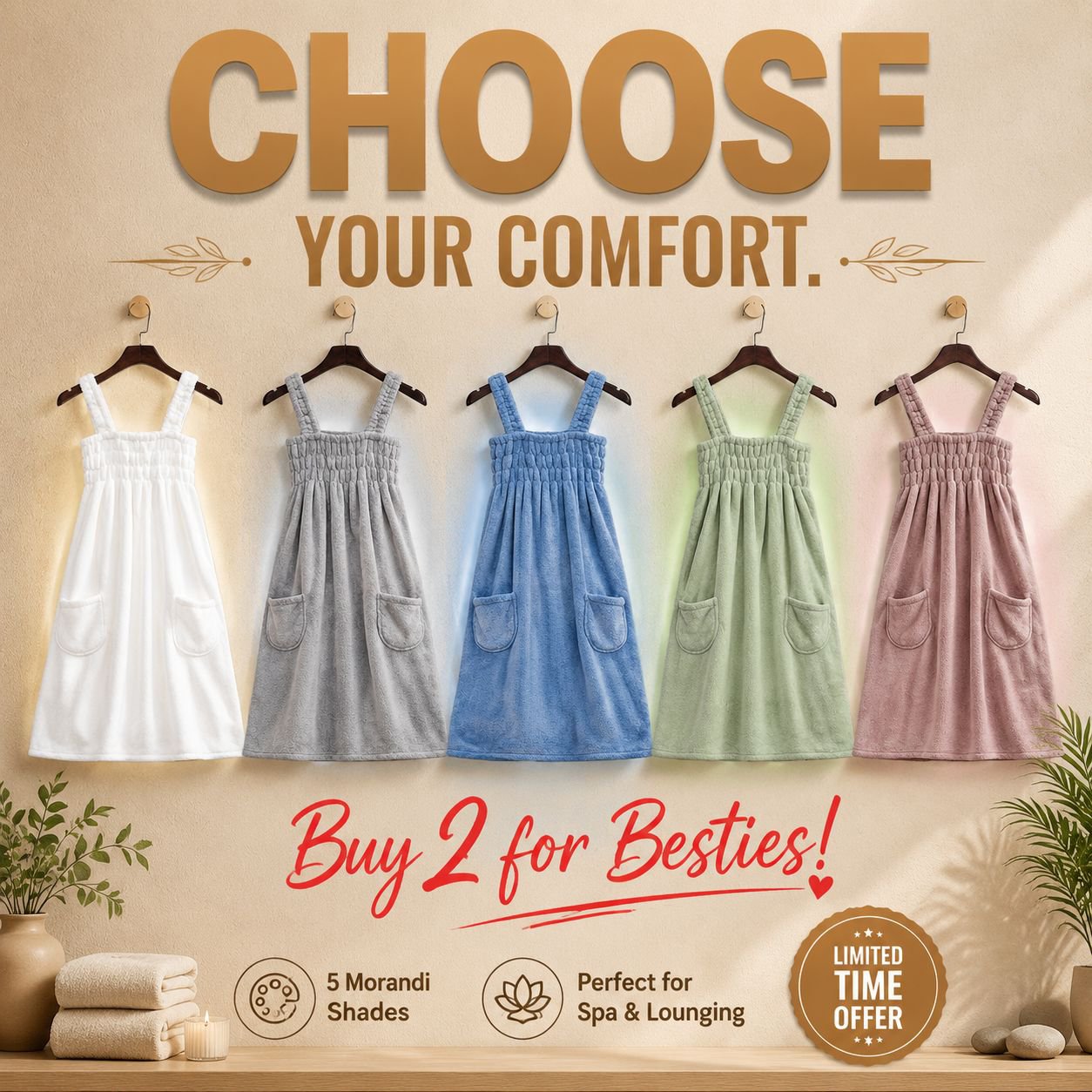 Women's Multi-purpose Bath Skirt Absorbent Bath Towel Robe 2022 New