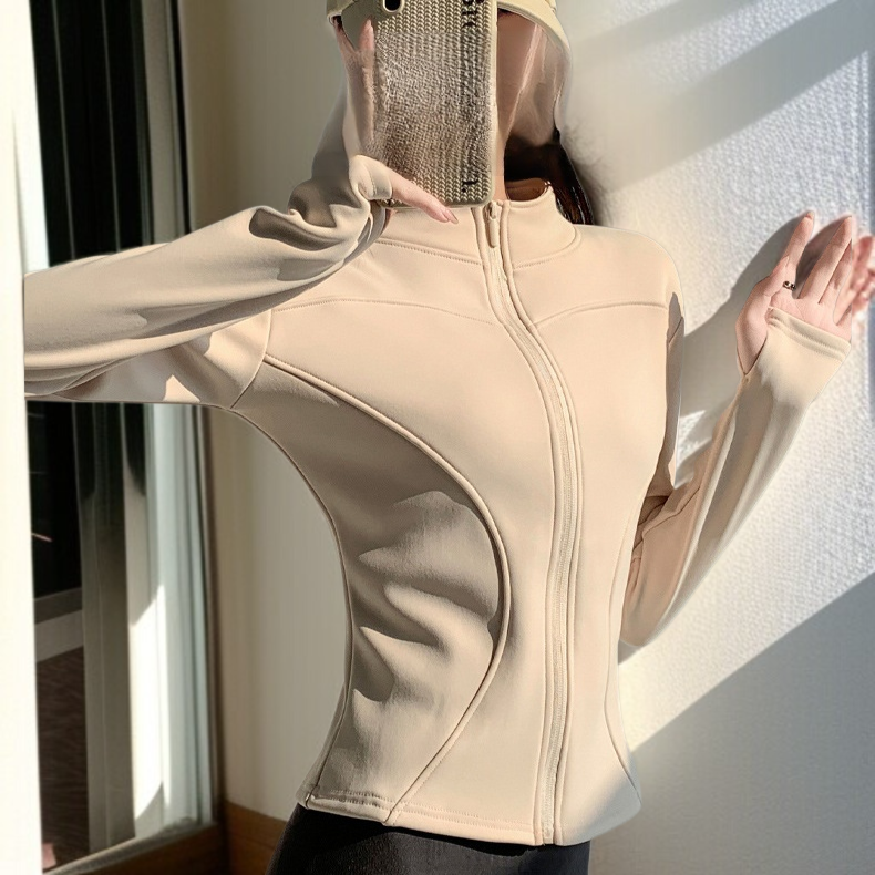 피트니스용 긴팔 여성 다운 코트