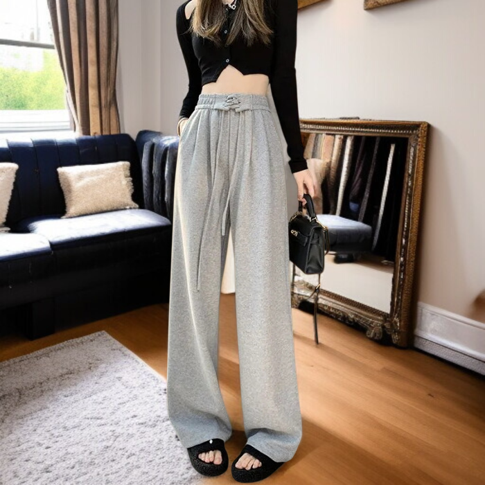 일자핏 와이드 팬츠 디테일 사진