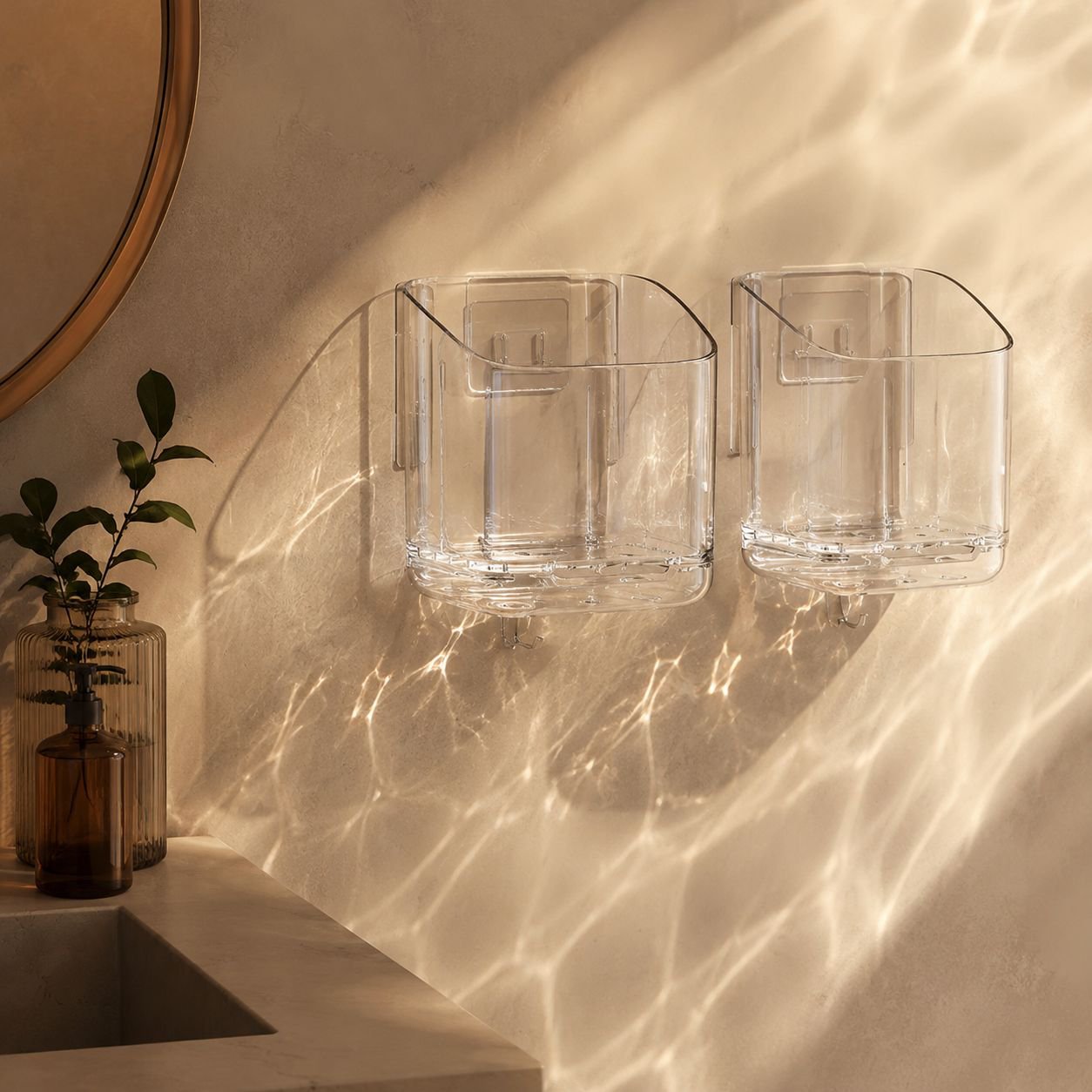 Étagère de rangement murale avec sections amovibles en bois naturel
